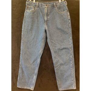 Carhartt Fleece Lined Jeans Relaxed Fit Work Utility‎ Pants 40x32 B155-DST